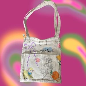 SOLD// Over-shoulder handmade zip tote ~ Medium
